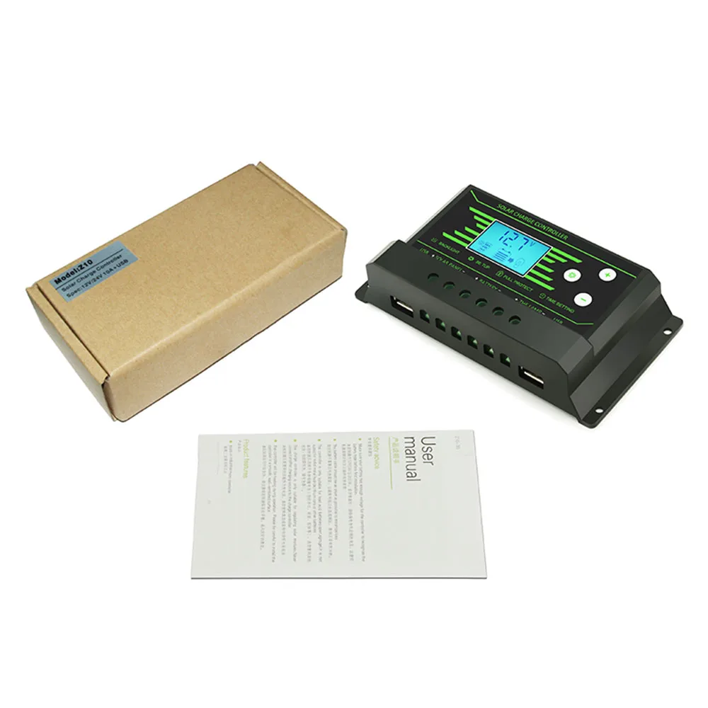 PowMr 12V/24V 10A 20A Z Series PWM Solar Charge Controller With Backlit LCD