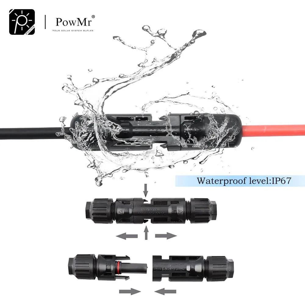Powmr Solar Connector IP67 Waterproof Y Branch PPO Plug 