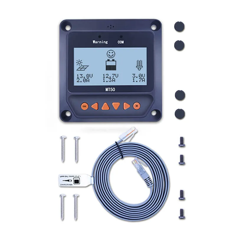 PowMr EPever MT50 MPPT Solar Controller Remote Meter Dispaly 